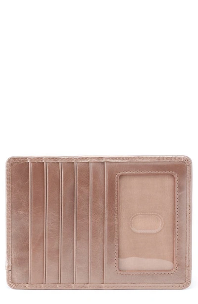 Hobo Euro Slide Leather Credit Card Case In Cameo