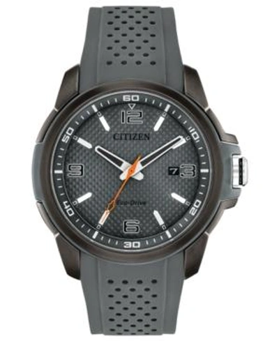 Citizen Eco-drive Men's Gray Polyurethane Strap Watch 45mm
