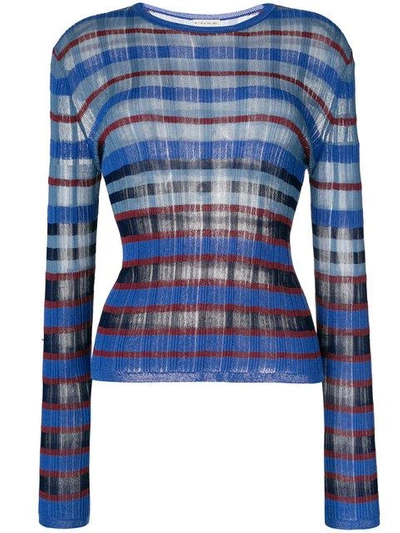 Etro Striped Sweater In Blue