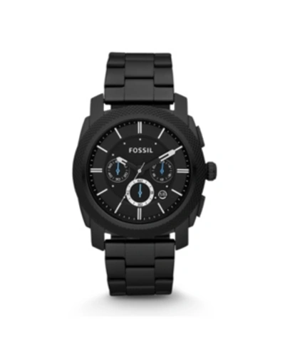 Fossil Men's Chronograph Machine Black Stainless Steel Bracelet Watch 45mm Fs4552