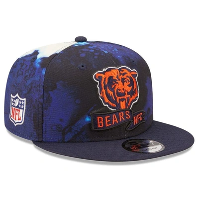 New Era Navy Chicago Bears 2022 Sideline 9fifty Ink Dye Snapback Hat