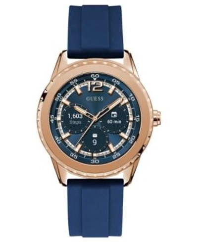 Guess Connect Unisex Blue Silicone Strap Touchscreen Smart Watch 40mm