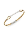 Alor Diamond, 18k Yellow Gold & Steel Bracelet