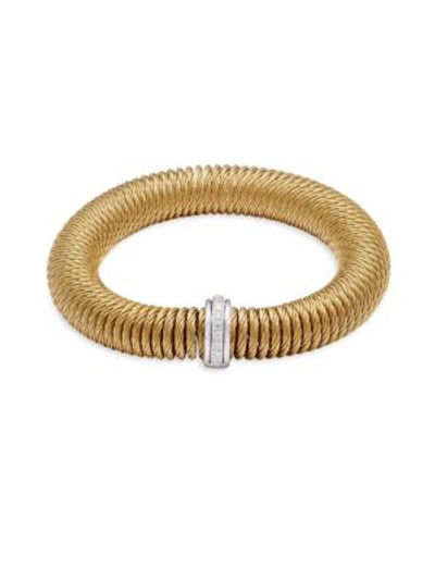 Alor Women's Stainless Steel, 14k White Gold & Diamond Bracelet