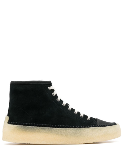 Clarks Originals High-top Leather Sneakers In Schwarz