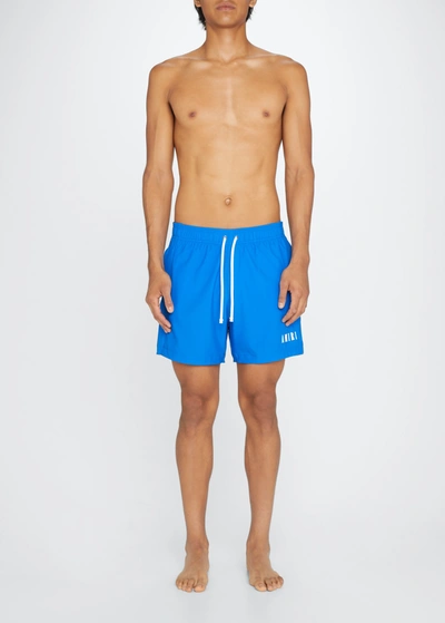 Amiri Men's Logo Swim Shorts In P Blue | ModeSens
