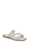 Dolce Vita Women's Iman Asymmetrical Braided Band Slide Flat Sandals Women's Shoes In Ivory