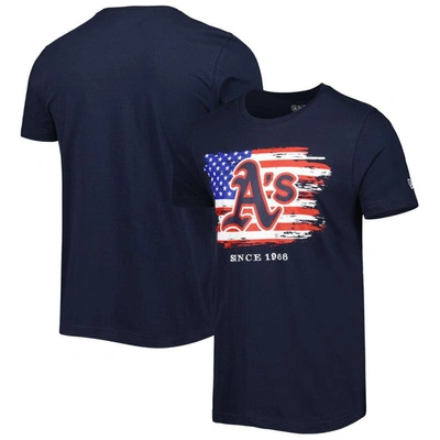 New Era Navy Oakland Athletics 4th Of July Jersey T-shirt