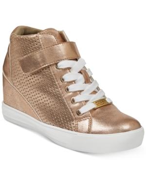 rose gold guess sneakers