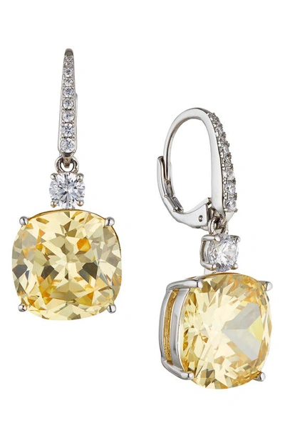 Nadri Soleil Leverback Drop Earrings In Yellow/silver