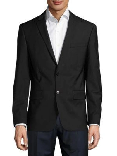 John Varvatos Regular Fit Solid Wool Sportcoat In Black