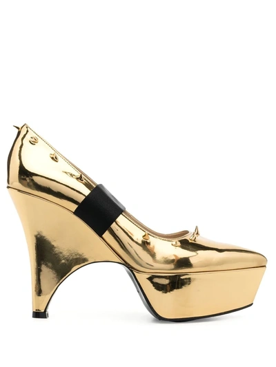 Undercover Pointed-toe Pumps In Gold