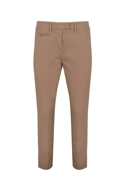 Dondup The Perfect High Waist Trousers In Cammello