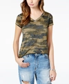 Lucky Brand Camo-print T-shirt In Green Multi