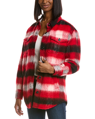 Brooks Brothers Buffalo Check Wool-blend Jacket In Red