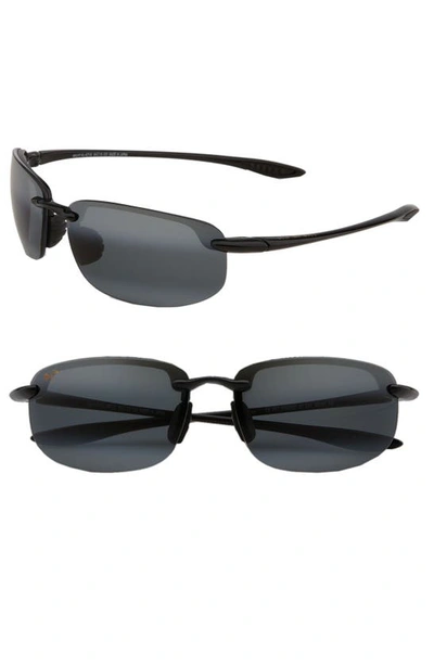 Maui Jim Ho'okipa Polarizedplus®2 63mm Rectangle Sunglasses In Grey Polar