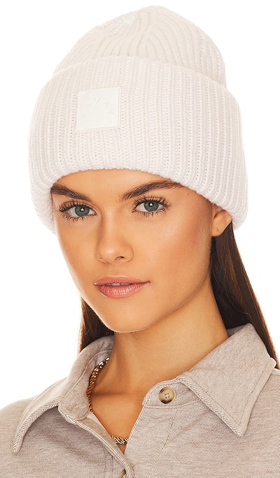 Varley Cresta Wool Blend Beanie In Beige