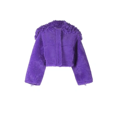 Jacquemus Purple La Veste Piloni Shearling Jacket