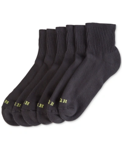 Hue Women's Mini Crew 6 Pack Socks In Black