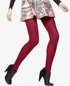 Hue Opaque Sheer To Waist Tights In Deep Red