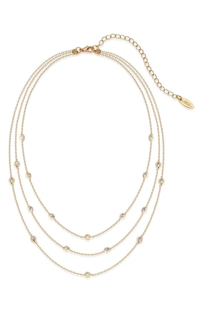Ettika Crystal Station Layered Necklace In Gold