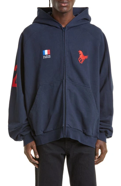希少 BALENCIAGA POLO NAVY Balenciaga Polo Zip-up Dark Navy Hoodie | WHAT'S ON THE STAR?