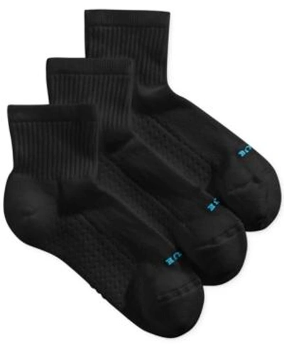 Hue Women's Air Cushion Mini Crew 3 Pack Socks In Black