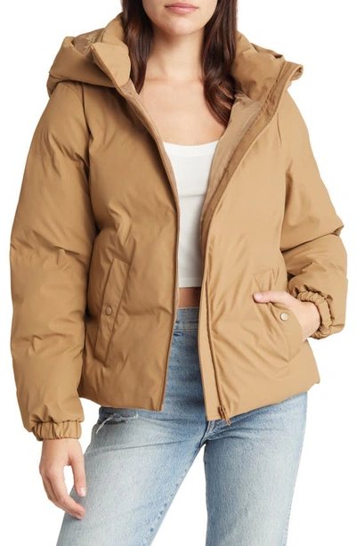 Vero Moda Noe Hooded Puffer Coat In Tigers Eye
