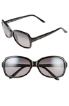 Maui Jim Cloud Break 56mm Polarizedplus2 Sunglasses In Neutral Grey/ Gloss Black