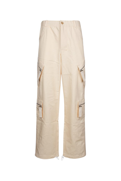 Jacquemus La Cargo Side Pocket Trousers In White