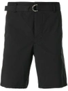 Prada Belted Bermuda Shorts - Black