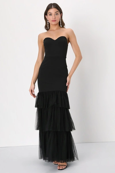 Lulus black cheap strapless dress