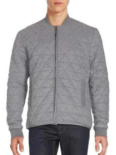 Sovereign Code Sotelo Long Sleeve Quilted Jacket In Grey
