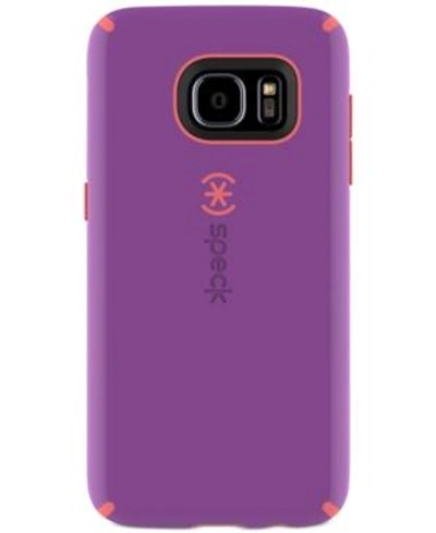 Speck Candyshell Phone Case For Samsung Galaxy S7 In Revolution Purple/warning Orange