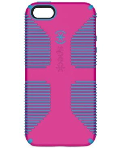 Speck Candyshell Grip Phone Case For Iphone 5/5s/se In Lipstick Pink/jay Blue