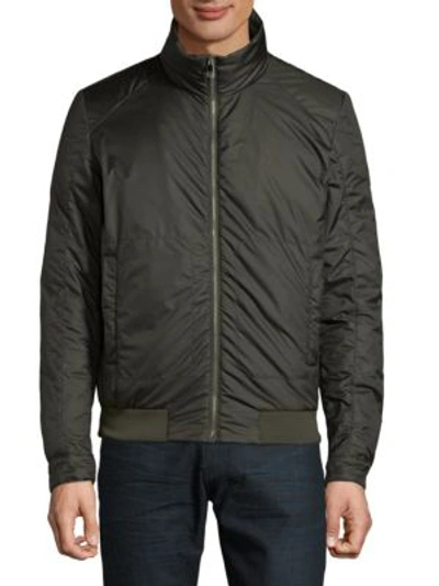 Versace Short Down Padded Jacket In Green