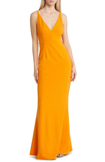 Lulus Melora Orange Sleeveless Maxi Dress