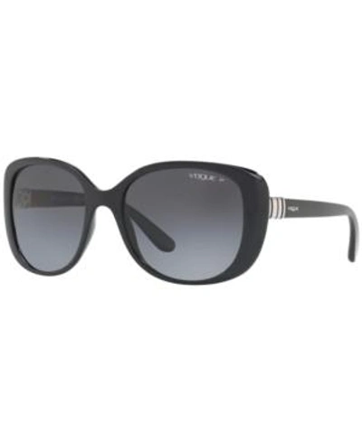 Vogue Eyewear Polarized Sunglasses, Vo5155s In Black/grey Gradient Polar