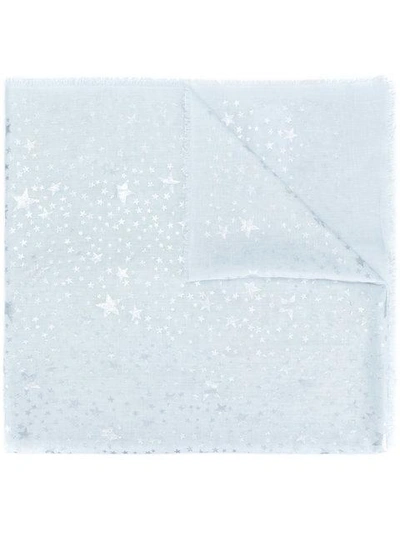 Stella Mccartney Star Print Scarf - Blue