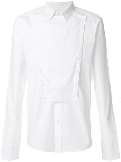 Balmain Kent Collar Bib Shirt - White