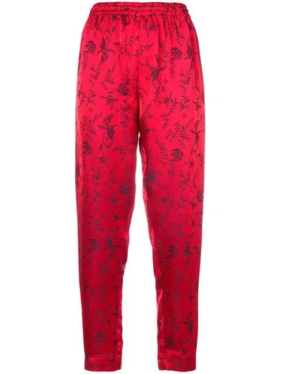 Forte Forte Printed Tapered Trousers In Red