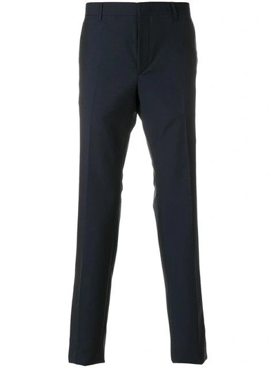 Prada Cropped Tailored Trousers - Blue