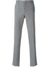 Prada Patterned Cropped Tailored Trousers - Grey