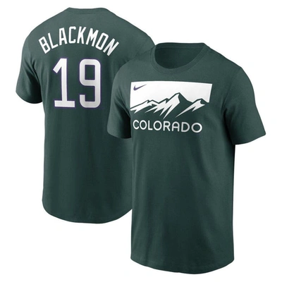 Nike Men's  Charlie Blackmon Green Colorado Rockies City Connect Name And Number T-shirt