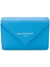 Balenciaga Papier Mini Wallet In Blue