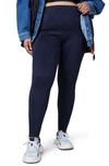 Spanx Faux Suede Leggings In Classic Navy