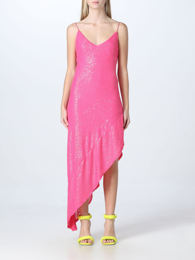 Rotate Birger Christensen Dress Rotate In Fucsia