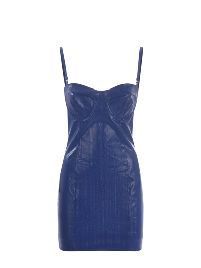 Rotate Birger Christensen Dress Rotate Bustier In Bluette