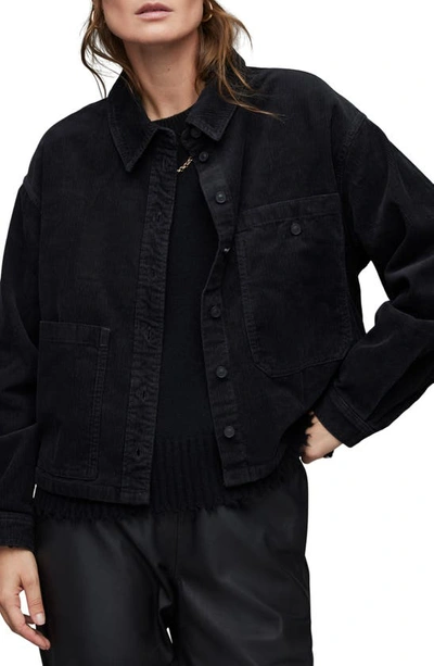 Allsaints Nicky Corduroy Jacket In Black