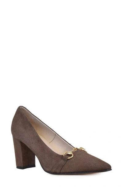 Amalfi By Rangoni Isante Pointed Toe Pump In Dark Brown Cashmere